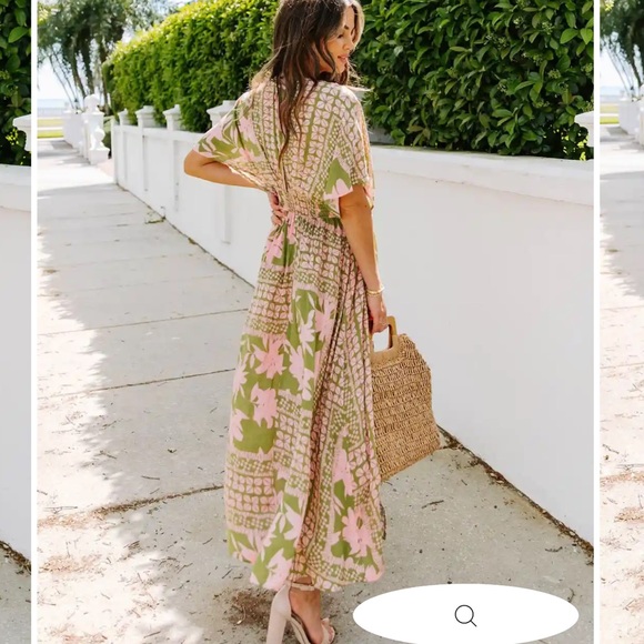 VICI A World To See Floral Slit Midi Dress - Picture 2 of 5